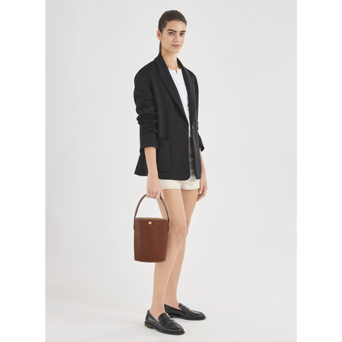 Brown Women's Longchamp épure Leather Top-handle Bags | 4692531-QT