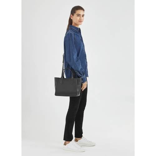 Black Women's Longchamp Le Foulonné Leather Top-handle Bags | 2703561-OX