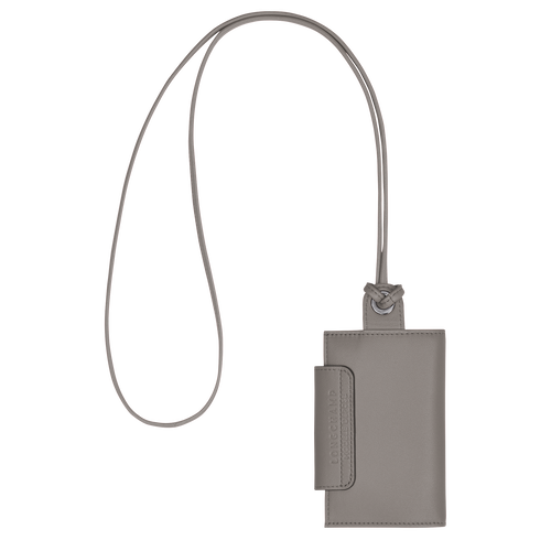Grey Women's Longchamp Le Pliage Cuir Leather with necklace Cardholders | 8619473-HD