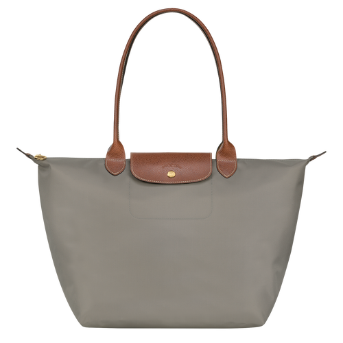Grey Women's Longchamp Le Pliage Original L Canvas, Recycled canvas Shoulder Bags | 0891274-HX