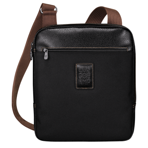 Black Men's Longchamp Boxford L Canvas Crossbody Bags | 9375026-BL