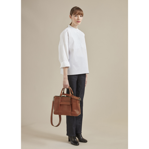 Blue Women's Longchamp 3D S Leather Top-handle Bags | 6153920-ML