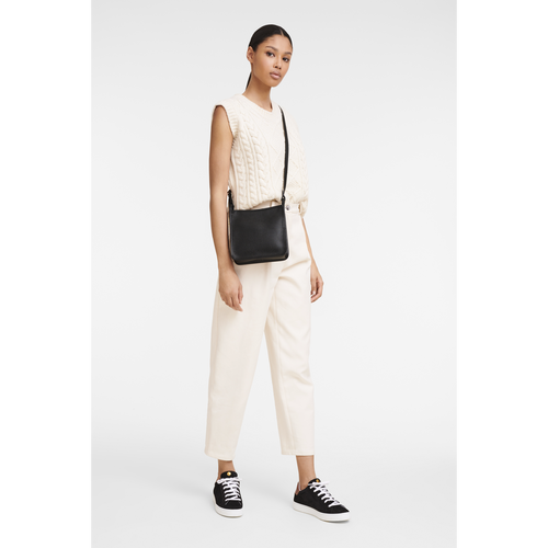 Black Women's Longchamp Le Foulonné S Leather Crossbody Bags | 4271956-OI