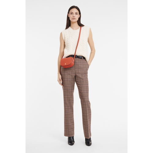 Orange Women's Longchamp épure Leather Crossbody Bags | 7089512-CJ