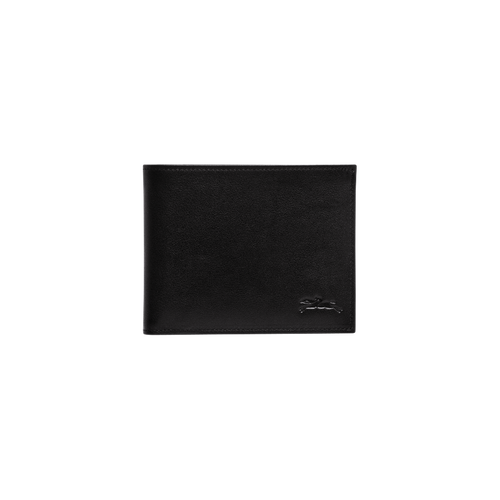 Black Men's Longchamp Baxi Leather Wallets | 2145089-FY