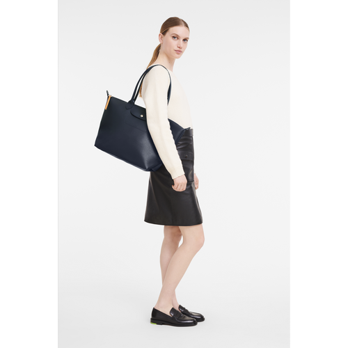 Blue Women's Longchamp Le Pliage City L Canvas Shoulder Bags | 1802739-EQ