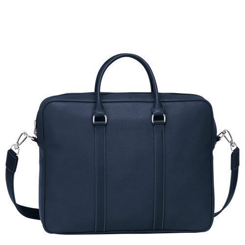 Blue Men's Longchamp Le Foulonné M Leather Briefcase | 4630957-JQ