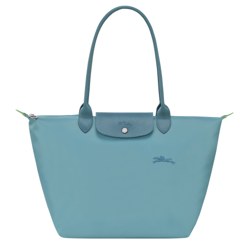 Blue Women's Longchamp Le Pliage Green L Canvas, Recycled canvas Shoulder Bags | 3814597-RZ