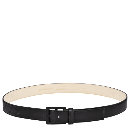 Black Men's Longchamp 3D Leather Belts | 3402691-KL