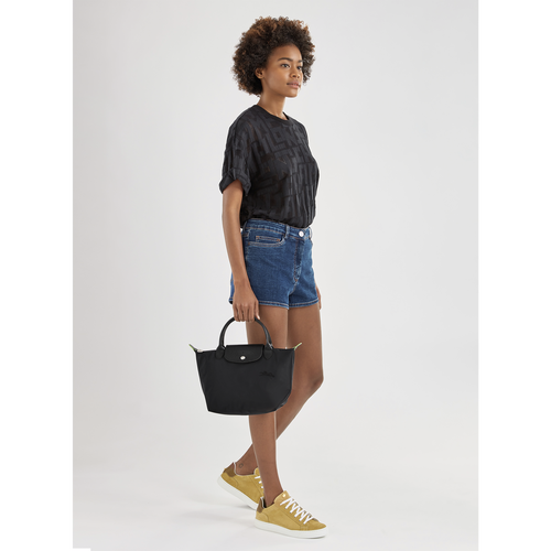 Black Women's Longchamp Le Pliage Green S Canvas, Recycled canvas Top-handle Bags | 5362471-GD