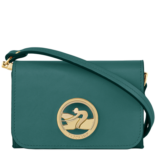 Green Women's Longchamp Box-Trot Leather Coin Purses | 6591324-JM