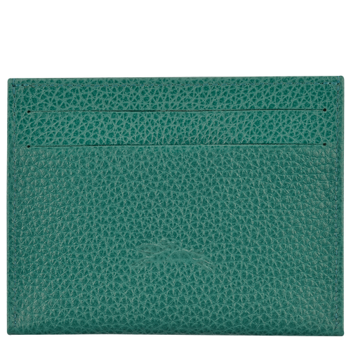 Green Women's Longchamp Le Foulonné Leather Cardholders | 3542870-RX