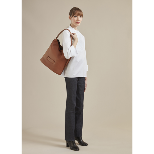Orange Women's Longchamp 3D Leather Shoulder Bags | 8572091-GI