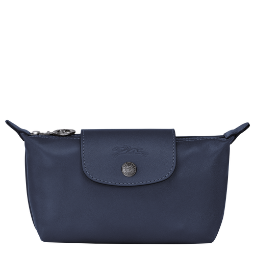 Blue Women's Longchamp Le Pliage Cuir Leather Pouches | 5187940-KC