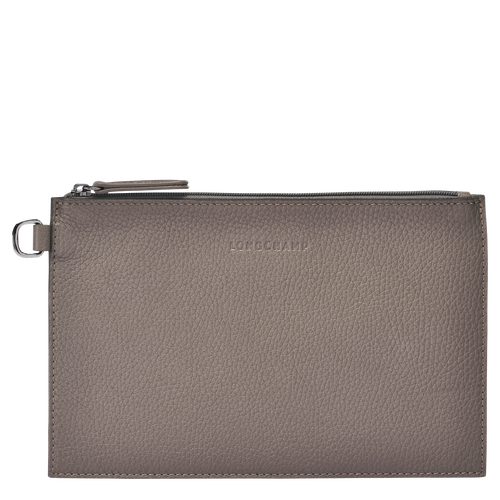 Grey Women's Longchamp Roseau Essential Leather Pouches | 3679821-QI