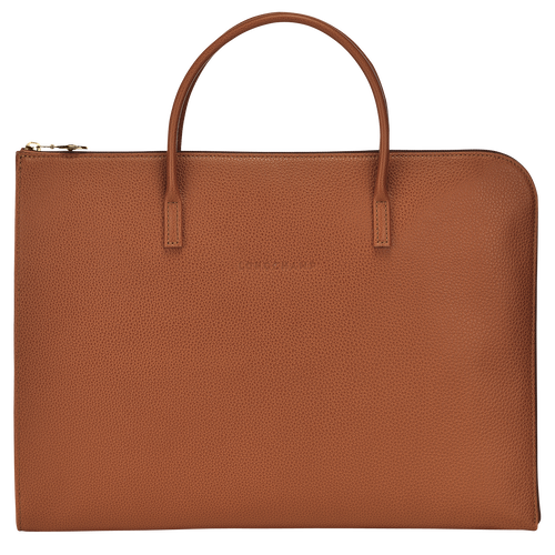 Brown Women's Longchamp Le Foulonné S Leather Briefcase | 1467053-IB