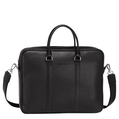 Black Men's Longchamp Le Foulonné S Leather Briefcase | 8629435-VG