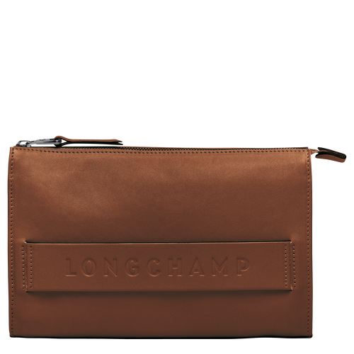 Brown Women's Longchamp 3D Leather Pouches | 5639471-BJ