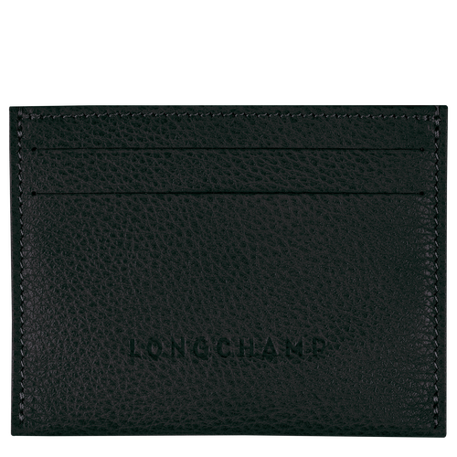 Black Men's Longchamp Le Foulonné Leather Cardholders | 4913680-WO