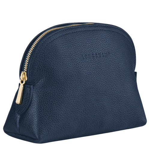Blue Men's Longchamp Le Foulonné Leather Pouches | 6518920-FZ