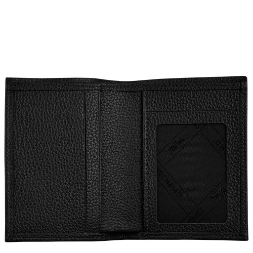 Black Men's Longchamp Le Foulonné Leather Cardholders | 5027643-NU