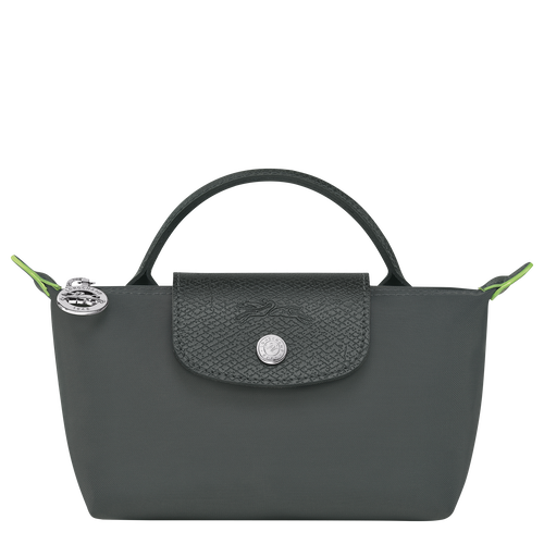 Grey Women's Longchamp Le Pliage Green Canvas, Recycled canvas Pouches | 1497580-US