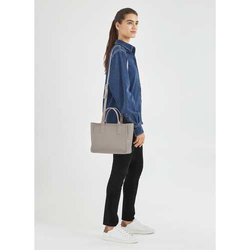 Grey Women's Longchamp Le Foulonné Leather Top-handle Bags | 1895702-RI