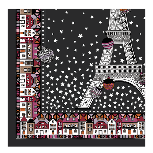 Black Women's Longchamp Fall-Winter 2022 Collection Silk Silk Scarves | 3576290-UE