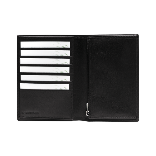 Black Men's Longchamp Baxi Leather Wallets | 4193265-ST