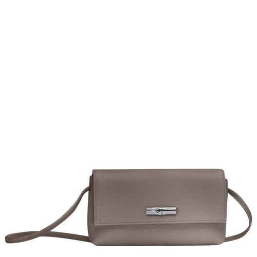 Grey Women's Longchamp Roseau Essential Leather Pouches | 5918326-FC