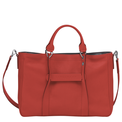 Orange Women's Longchamp 3D M Leather Top-handle Bags | 9185267-YP
