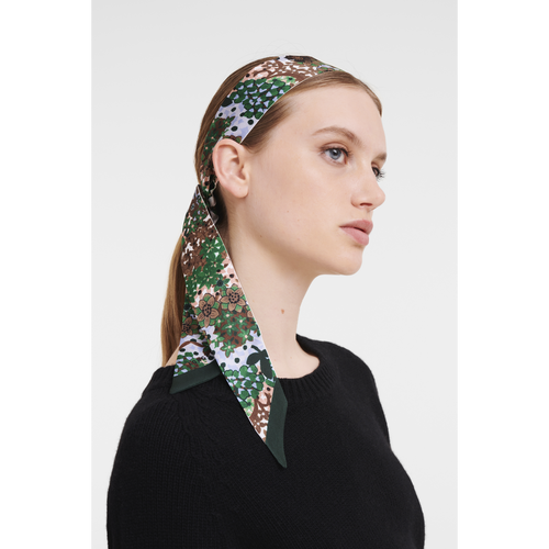 Green Women's Longchamp Fall-Winter 2022 Collection Silk Silk Scarves | 6574320-KQ