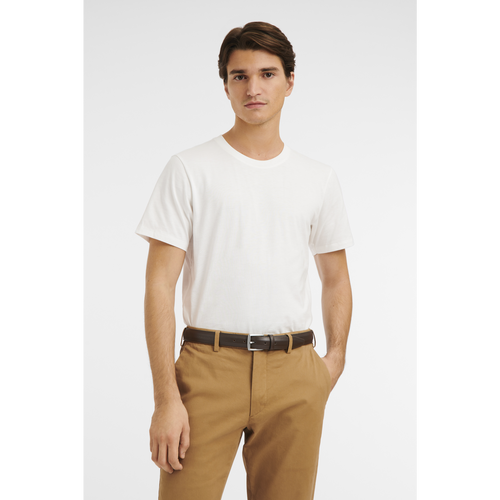Brown Men's Longchamp Végétal Leather Belts | 2915837-NE