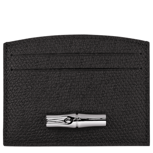Black Women's Longchamp Roseau Leather Cardholders | 1028347-FD