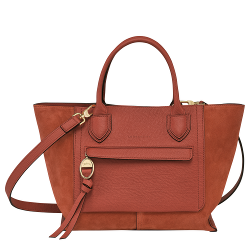 Orange Women's Longchamp Mailbox M Leather Top-handle Bags | 8709234-JM