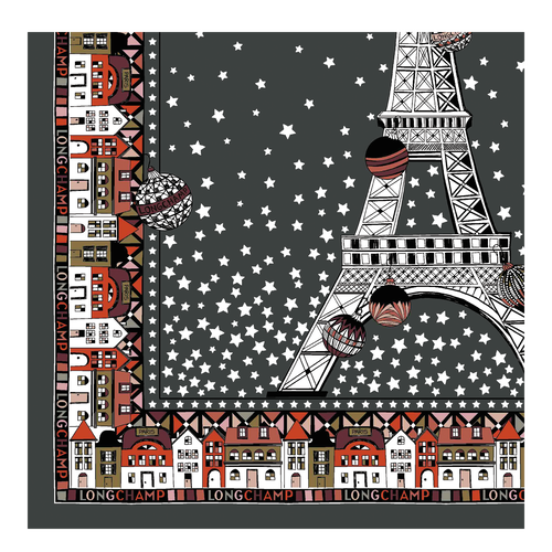 Grey Women's Longchamp Fall-Winter 2022 Collection Silk Silk Scarves | 4867301-RO