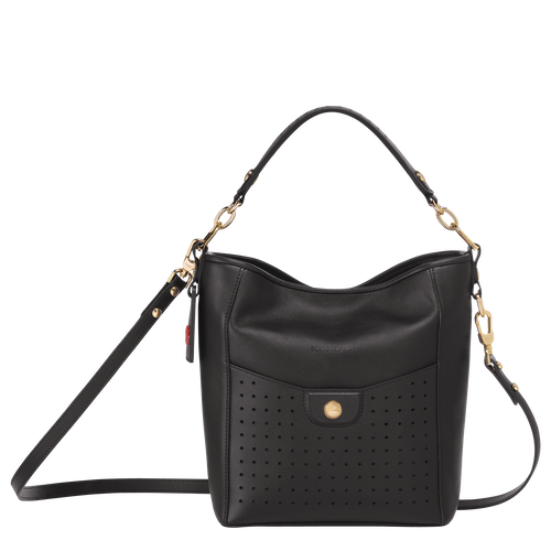 Black Women's Longchamp Mademoiselle S Leather Shoulder Bags | 1324597-RC