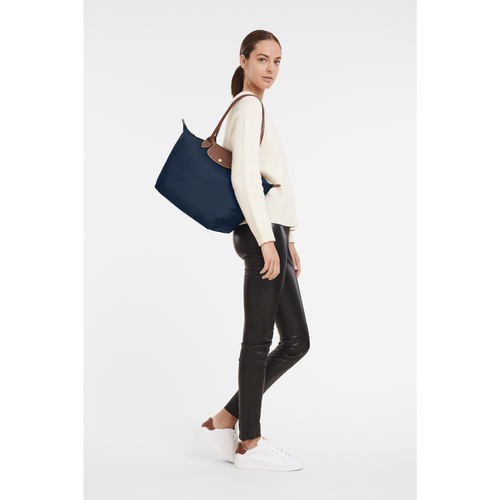 Blue Women's Longchamp Le Pliage Original L Canvas, Recycled canvas Shoulder Bags | 9467321-HY