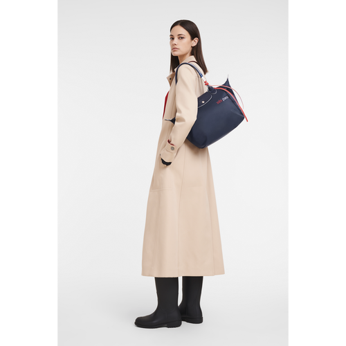 Blue Women's Longchamp Le Pliage Très Paris S Canvas, Recycled canvas Shoulder Bags | 6721953-IQ