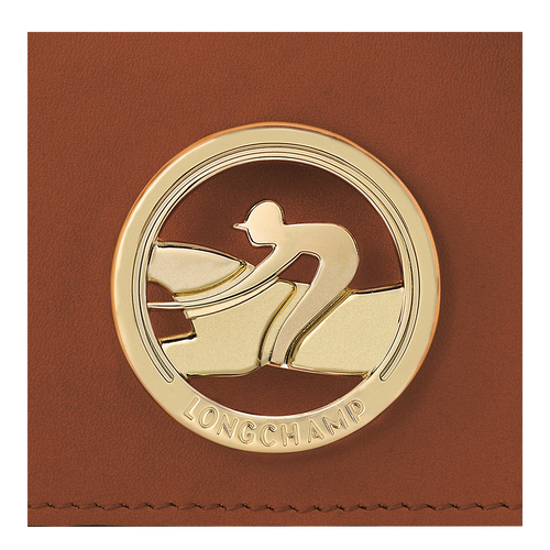 Brown Women's Longchamp Box-Trot Leather Coin Purses | 0784351-KG