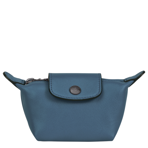 Blue Men's Longchamp Le Pliage Cuir Leather Coin Purses | 0831694-DL