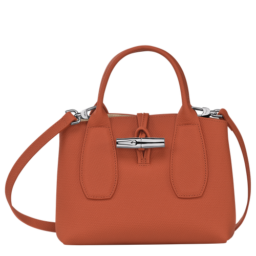 Orange Women's Longchamp Roseau S Leather Top-handle Bags | 7516834-LM