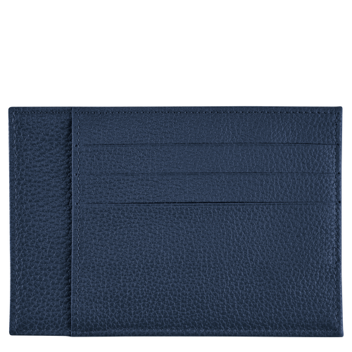 Blue Women's Longchamp Le Foulonné Leather Cardholders | 4753602-VF