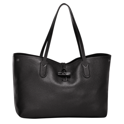 Black Women's Longchamp Roseau Essential Leather Shoulder Bags | 6805472-CS