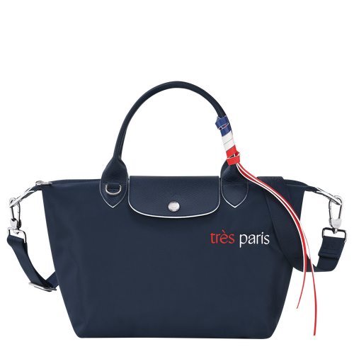 Blue Women's Longchamp Le Pliage Très Paris S Canvas, Recycled canvas Top-handle Bags | 2673081-BX