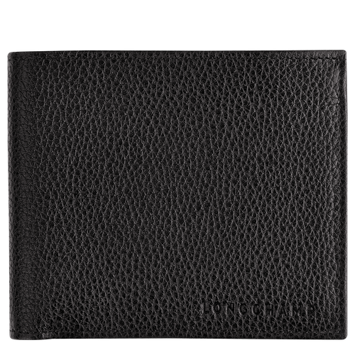 Black Women's Longchamp Le Foulonné Leather Wallets | 1584723-KE - Exclusive Outlet Sale