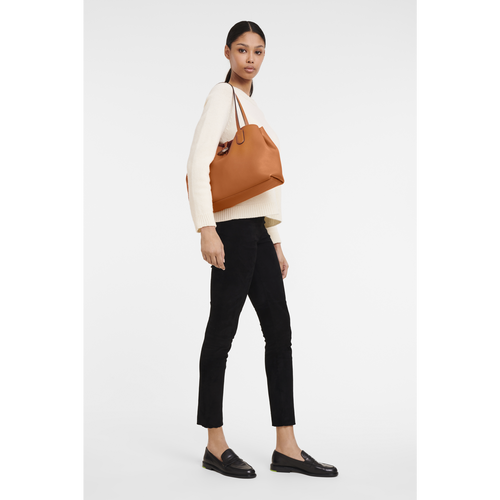 Orange Women's Longchamp Roseau Essential Leather Shoulder Bags | 6197423-BH