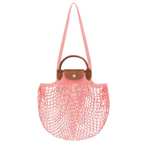 Pink Women's Longchamp Le Pliage filet Canvas Shoulder Bags | 1897504-AG