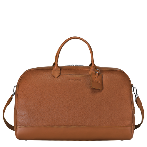 Brown Men's Longchamp Le Foulonné L Leather Travel Bags | 3651490-PT