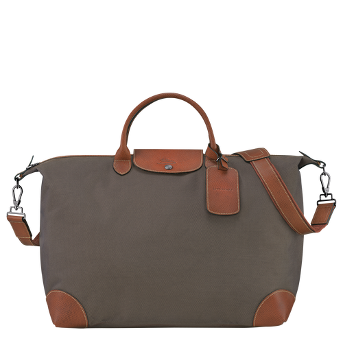 Brown Men's Longchamp Boxford L Canvas Travel Bags | 7481693-ZX